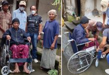 Nang Gambar Terima Sumbangan Kursi Roda