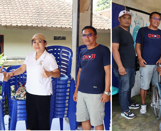 Peduli Warga, Komang Dyah Setuti Berikan Kursi Roda dan Fasilitas Posyandu di Sepang